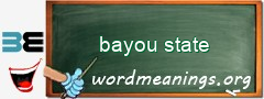 WordMeaning blackboard for bayou state